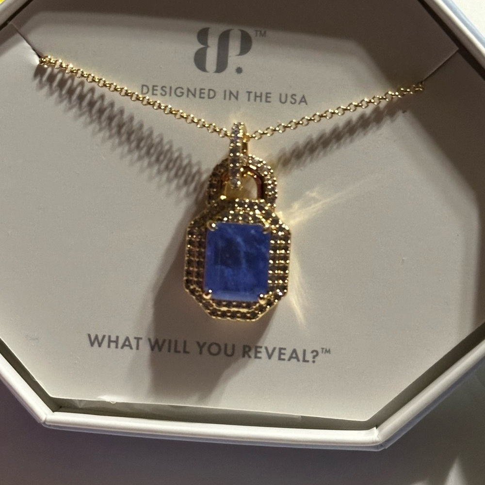 Bomb Party Locked and Loaded OG aqua blue quartz and  gold Necklace